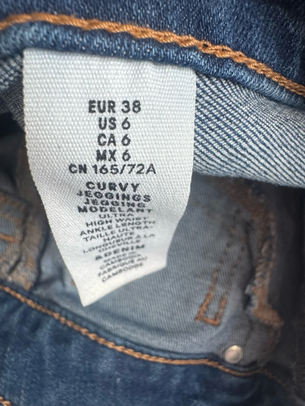 H&M Dark Blue Straight Leg Distressed Jeans - Picture 5 of 5